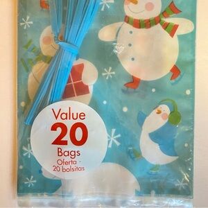 Snowman Party Favor Bags - Blue - 20 pcs.
